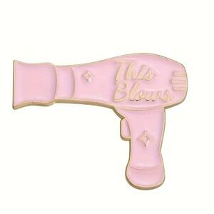 3/$25 Pink Hair Dryer Blow Dryer “This Blows” Pin